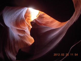 the heart of Antelope Canyon