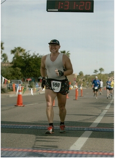 1799 7v9. Mountain to Fountain Race - Adam running