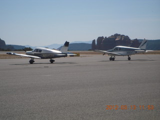 764 7vd. Jay's airplane N5199W and mine N8377W at Sedona (SEZ)