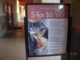 promotion sign at restaurant at Clear Demand dinner