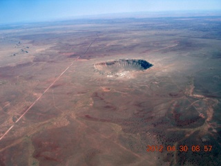 9 7ww. aerial - meteor crater near Winslow