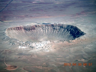 10 7ww. aerial - meteor crater near Winslow