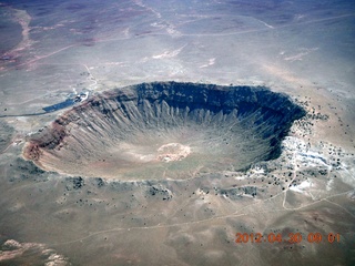 16 7ww. aerial - meteor crater near Winslow