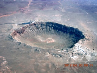 17 7ww. aerial - meteor crater near Winslow
