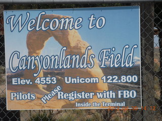 145 7ww. Canyonlands Field sign