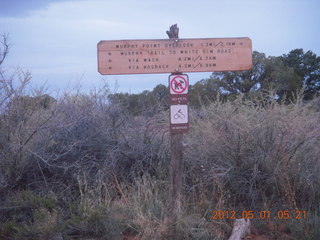 12 7x1. Canyonlands Murphy hike - sign