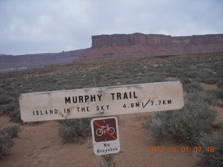 75 7x1. Canyonlands Murphy hike - sign