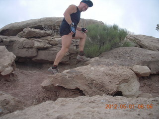 95 7x1. Canyonlands Murphy hike - Adam (tripod)
