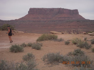98 7x1. Canyonlands Murphy hike - Adam running (tripod)