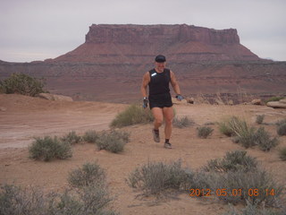 100 7x1. Canyonlands Murphy hike - Adam running (tripod)