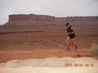 117 7x1. Canyonlands Murphy hike - Adam running (tripod)
