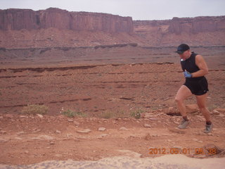 118 7x1. Canyonlands Murphy hike - Adam running (tripod)