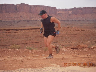 119 7x1. Canyonlands Murphy hike - Adam running (tripod)