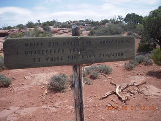 183 7x1. Canyonlands Murphy hike - sign