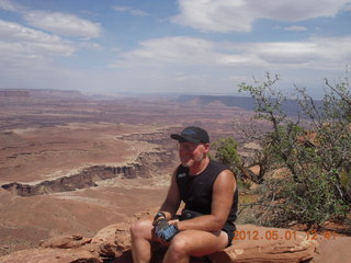 184 7x1. Canyonlands Murphy hike - Adam (tripod)