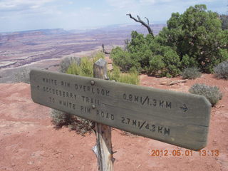 191 7x1. Canyonlands Murphy hike - sign