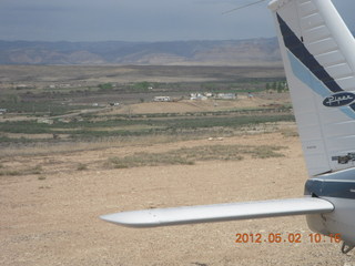 view from Mack Mesa with N8377W tail