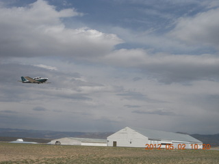 83 7x2. Mack Mesa run - airplane taking off