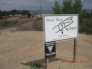 Mack Mesa run - sign