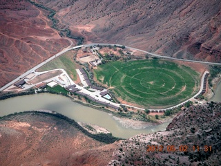 119 7x2. aerial - Colorado River - green spot