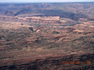 aerial - Colorado River south of Moab