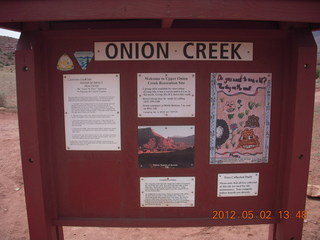 Onion Creek drive - trailhead notices