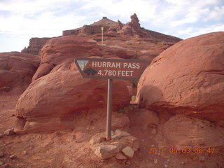 43 7x3. Harrah Pass drive - sign at the pass