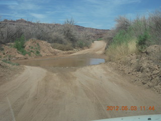 Harrah Pass drive back - water crossing