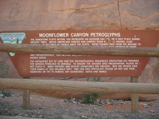 206 7x3. petroglyphs on drive back to Moab sign