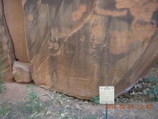 petroglyphs on drive back to Moab