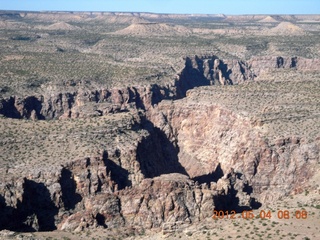 87 7x4. aerial - Mexican Mountain area - slot canyon