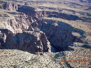 90 7x4. aerial - Mexican Mountain area - slot canyon