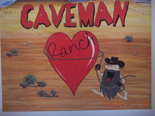 168 7x4. Caveman Ranch sign
