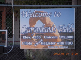 257 7x4. Canyonlands Field sign