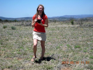 aerial - 'Young International' airstrip (AZ24) - Stefanie taking a picture