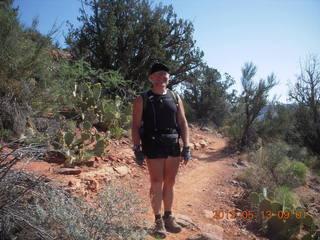 Adam hiking in Sedona with TC and Sandy