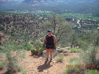 Adam hiking in Sedona with TC and Sandy