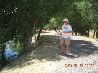 Bouquet Ranch - Tony on path near pond