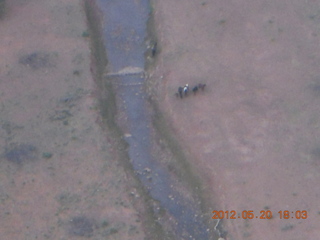 Spider Rock viewpoint - horses below