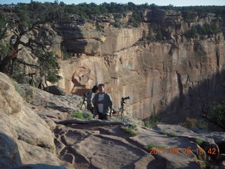 Spider Rock viewpoint - eclipse watchers