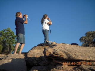 Dana and Mark watching eclipse