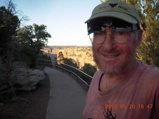 Adam at Spider Rock viewpoint