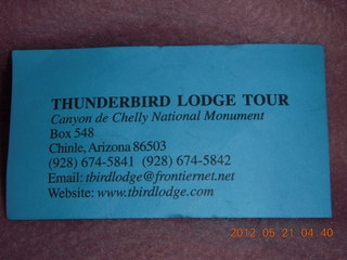 Thunderbird Lodge sign