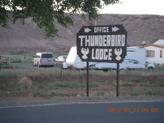 Thunderbird Lodge sign