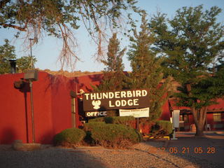 Thunderbird Lodge sign