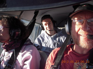 Marla, Josh, and Adam flying in N8377W