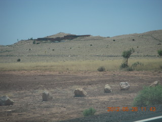 looking up at meteor crater rim