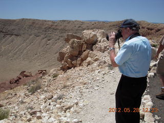 meteor crater - Bill taking a picture