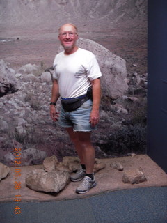 meteor crater - Adam at fake display of bottom