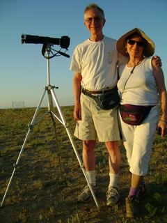 Howard and Louise with telescope